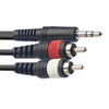 Stagg SYC6/MPSB2CM E 6m 3.5mm to RCA Phono Cable