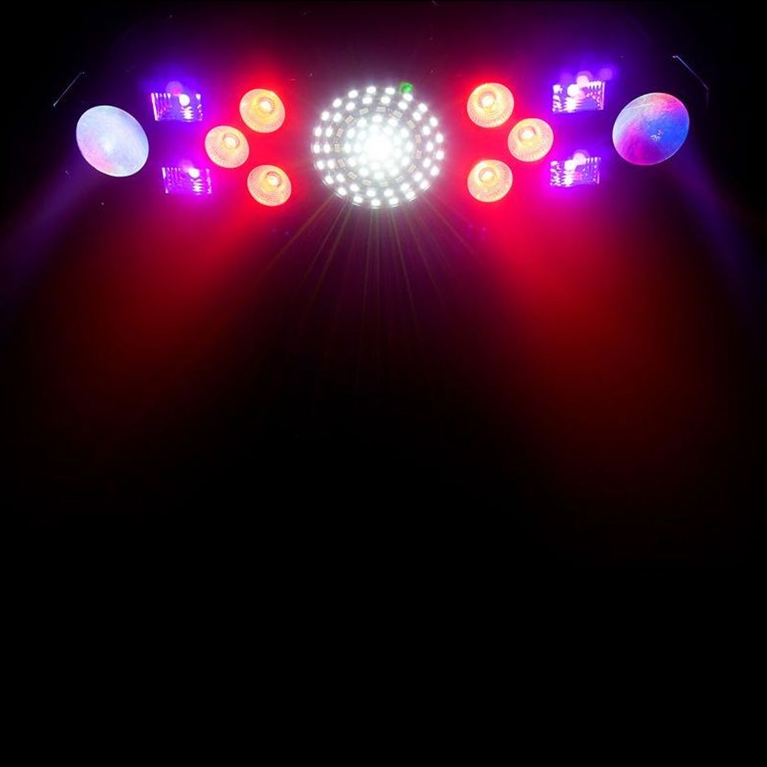 2 x Eliminator Lighting Furious Five FG 5-in-1 LED Effect Light  With DMX Cable