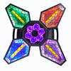 Algam Lighting VINTAGE FLOWER Multi-Effect Rotating Light with 3-in-1 effects and endless rotation for a mesmerizing light display.