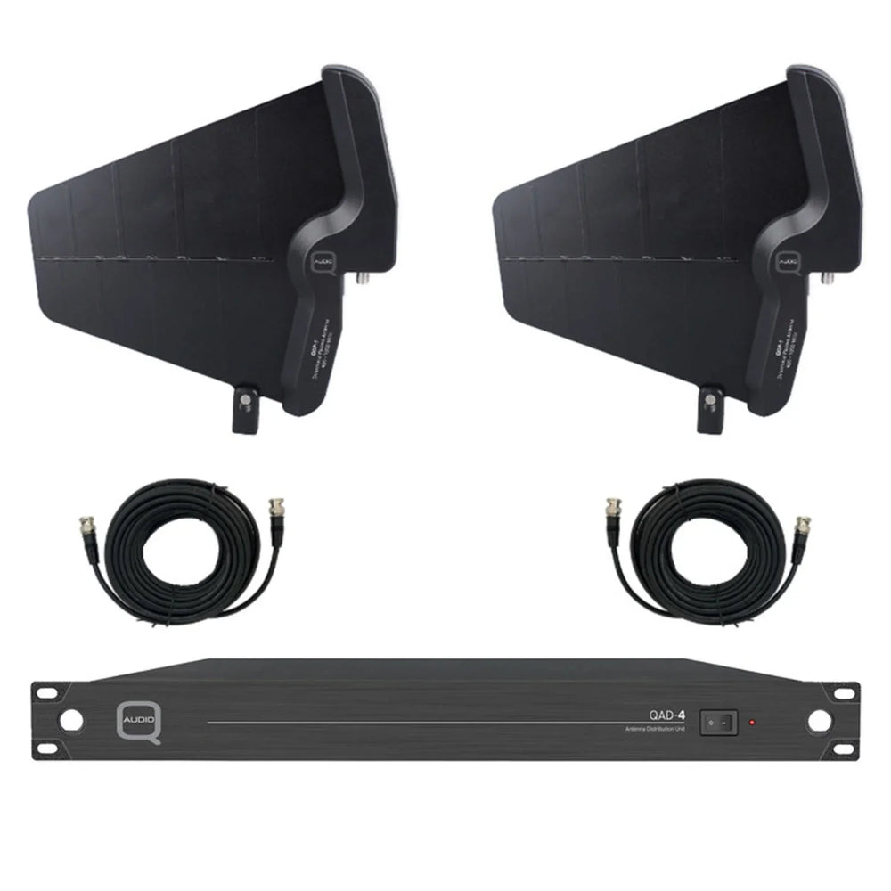 Q-Audio QWM-DIST-PAD-10M Active Paddle Antennas with ADU and 10M Cables