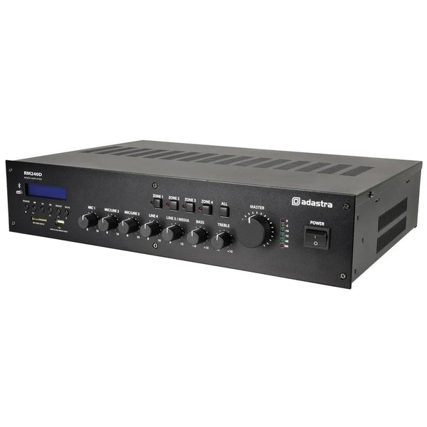 Adastra RM240D 100v 240w Line Mixer Amplifier Amp with Bluetooth