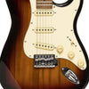 Stagg SES-55 SNB Sunburst Electric Guitar with solid paulownia body, 22 fret maple fingerboard, and vintage type vibrato bridge. Free UK delivery available.