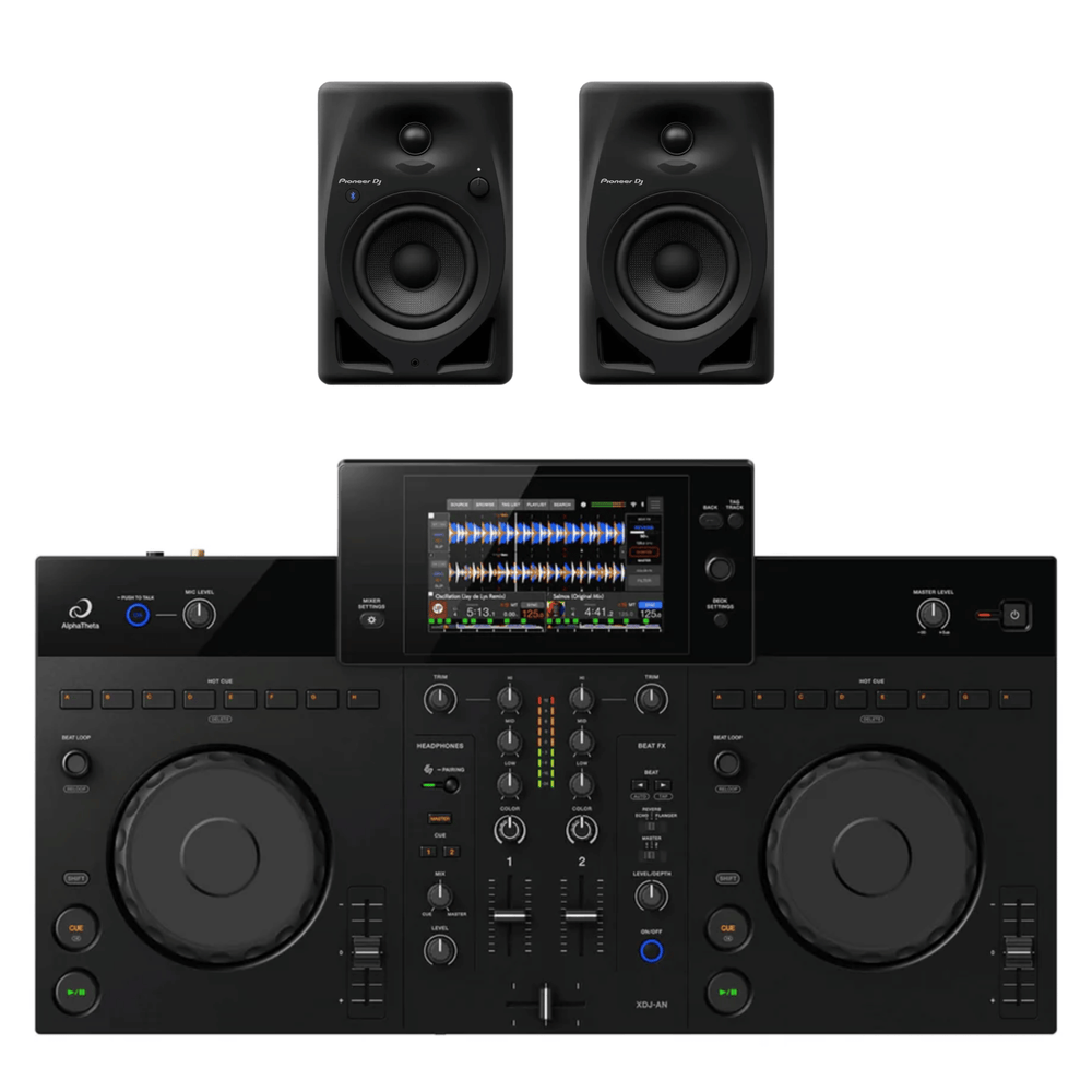     AlphaTheta XDJ-AN 2-channel DJ controller with DM-40D monitors bundle