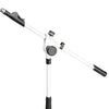 Gravity MS 4322 W Microphone Stand with Folding Tripod Base and 2 - Point Adjustment Telescoping Boom, White