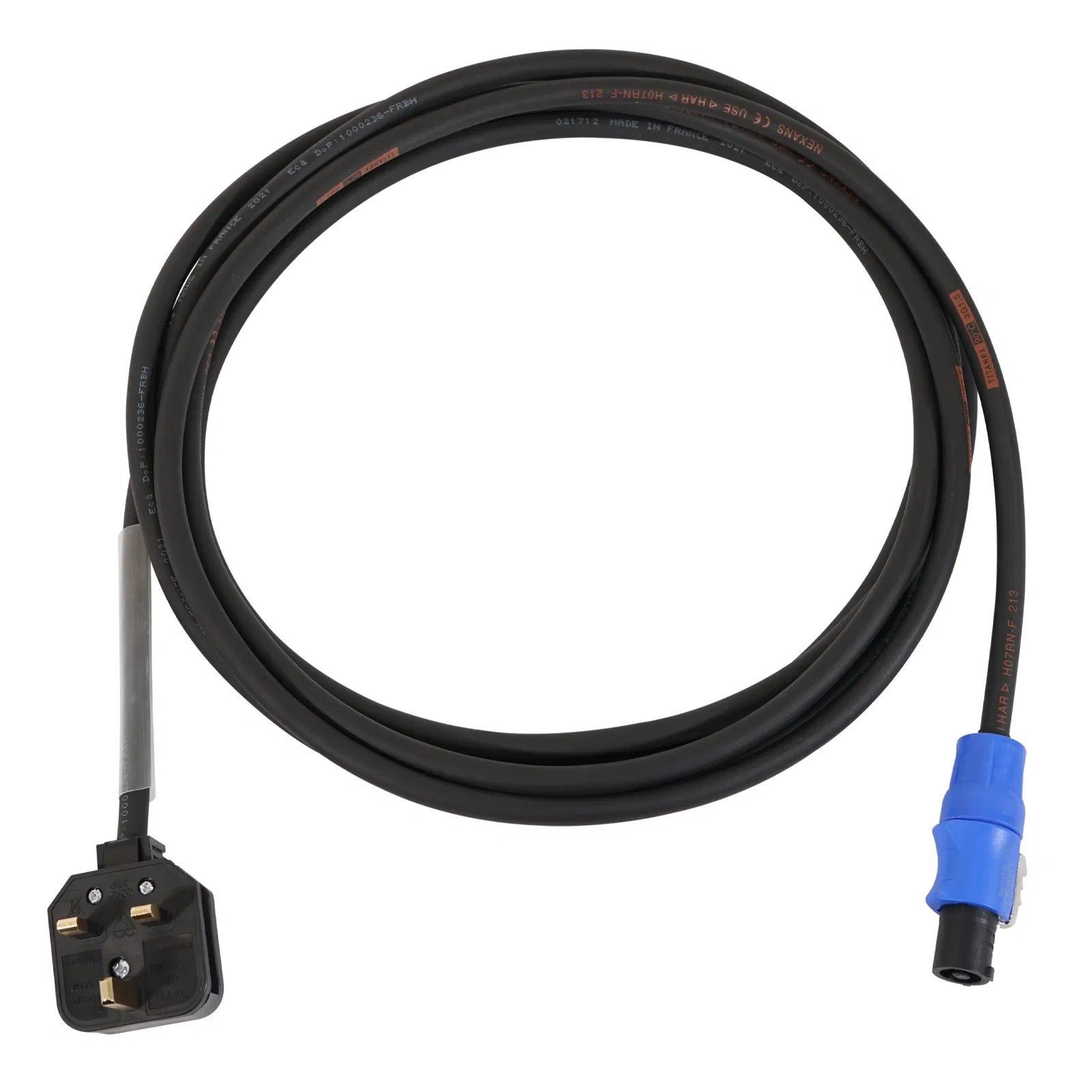 Elumen8 10m 13A Plug to Neutrik PowerCON 1.5mm Cable