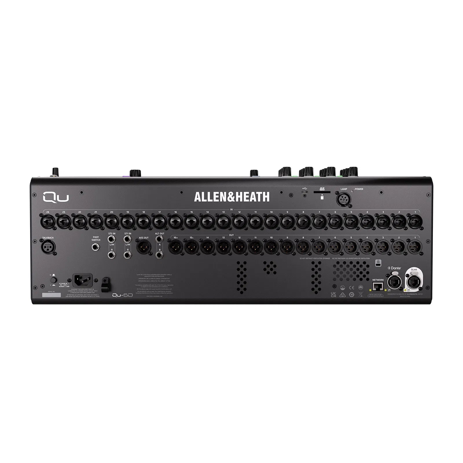 Allen & Heath Qu-6D Digital Mixing Console With 24 Faders and 16x16 Dante