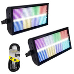 2 x AFX HYPER-STROBE-RGB+W Strobe 2-in-1 Panel Light - DY Pro Audio