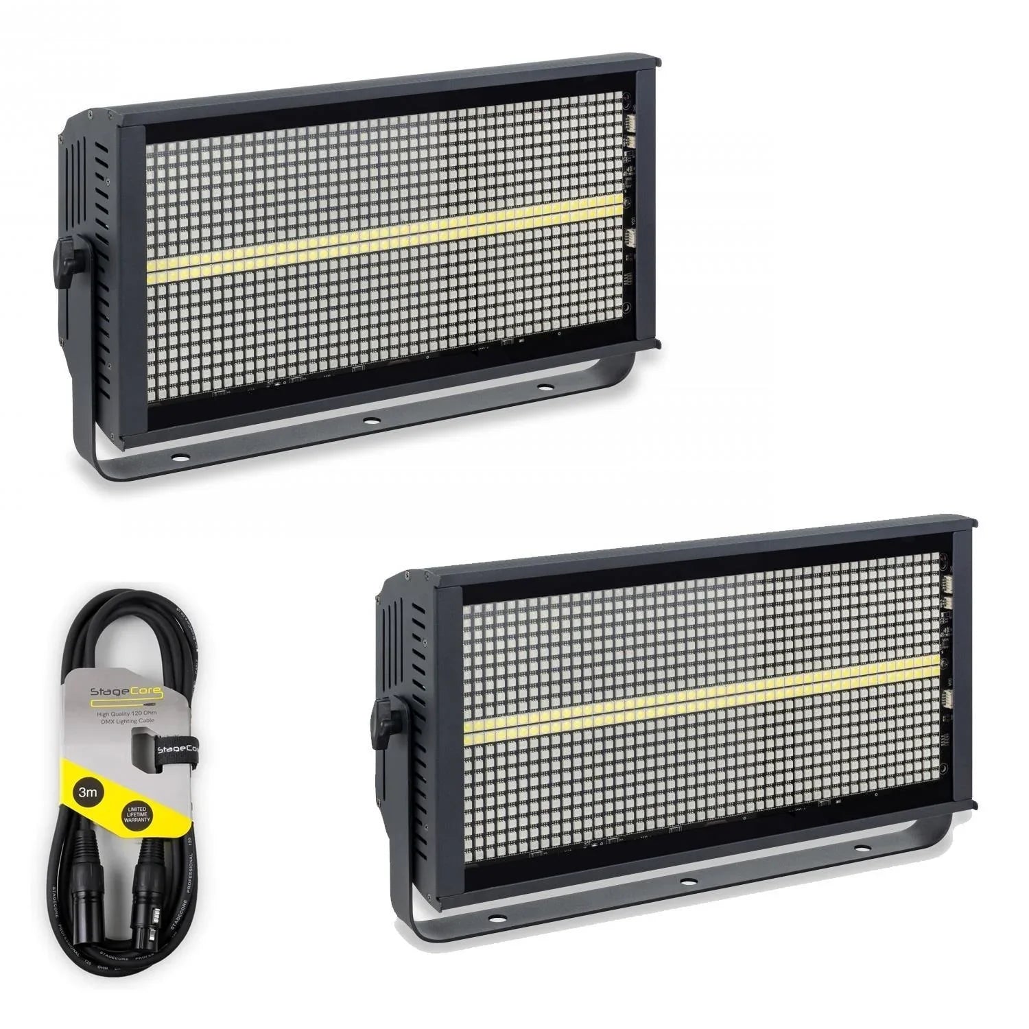 2 x Centolight Lightblaster S960 Wash and Strobe LED Panel With DMX Cable - DY Pro Audio