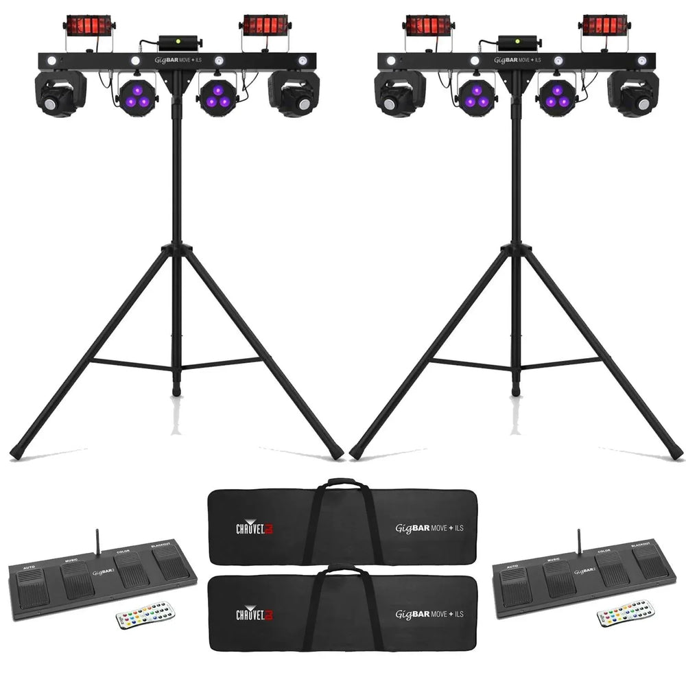 2 x Chauvet DJ GigBar Move Plus ILS 5-in-1 Lighting Sytem - DY Pro Audio