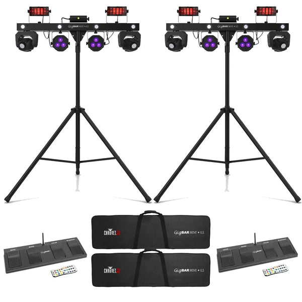 2 x Chauvet DJ GigBar Move Plus ILS 5 - in - 1 Lighting Sytem
