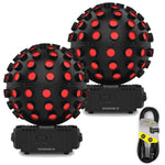 2 x Chauvet DJ Rotosphere HP Quad Colour Sphere Mirror Ball with DMX Cable - DY Pro Audio