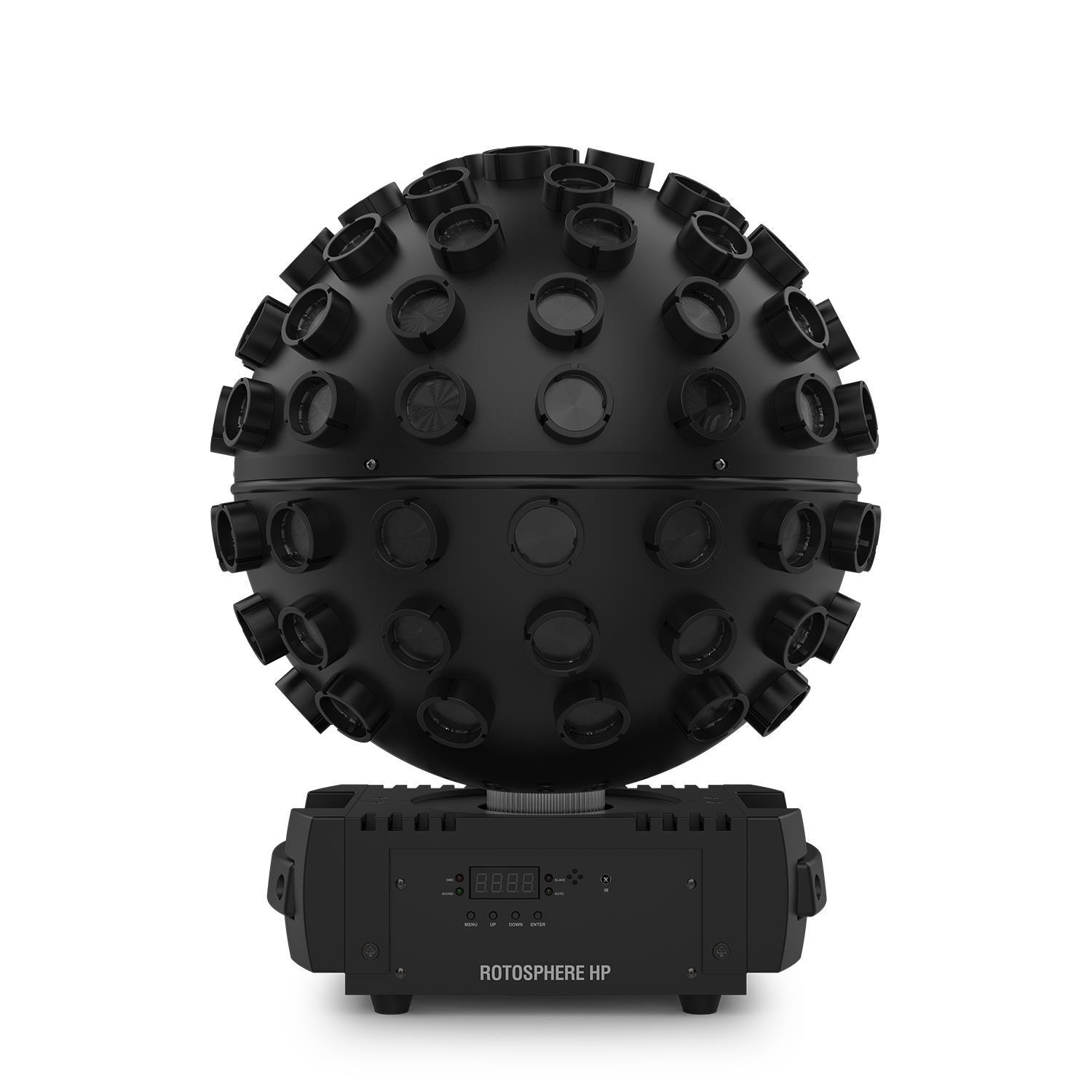 2 x Chauvet DJ Rotosphere HP Quad Colour Sphere Mirror Ball with DMX Cable - DY Pro Audio