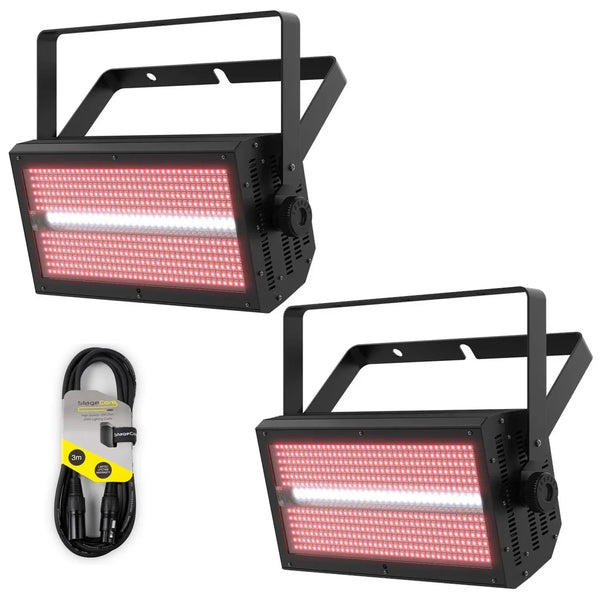 2 x Chauvet DJ Shocker Panel FX LED Panel with DMX Cable - DY Pro Audio