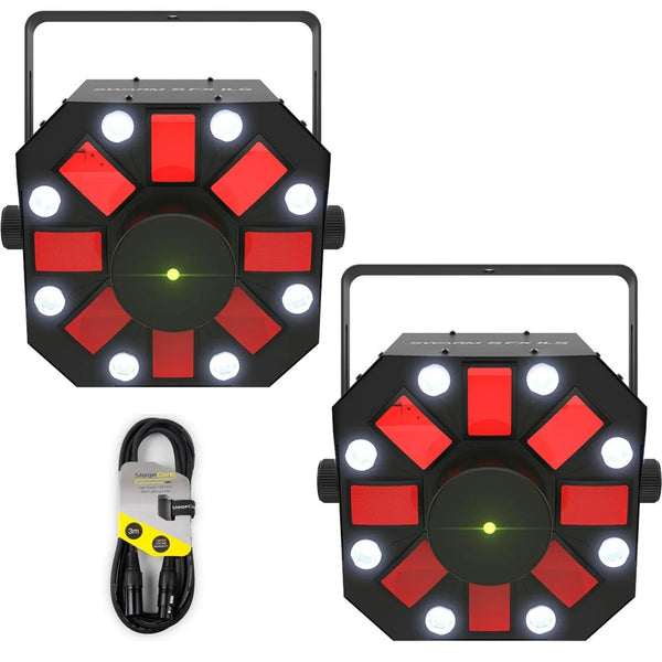 2 x Chauvet DJ Swarm 5 ILS FX 3-in-1 Lighting Effect with DMX Cable - DY Pro Audio
