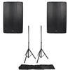 2 x Citronic CLARA - 15A 15" 1000w Active HP Speaker Cabinet with Stands
