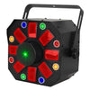 2 X Elimitator Lighting Furious Three RG 3-in-1 Effect Light With DMX Cable