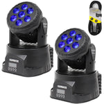 2 x Equinox Fusion 50 MKIII Moving Head with DMX Cable - DY Pro Audio