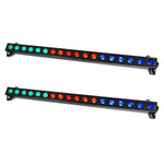 2 x Equinox FXbar18 18 x 3w LED Colour Bar Batten - DY Pro Audio