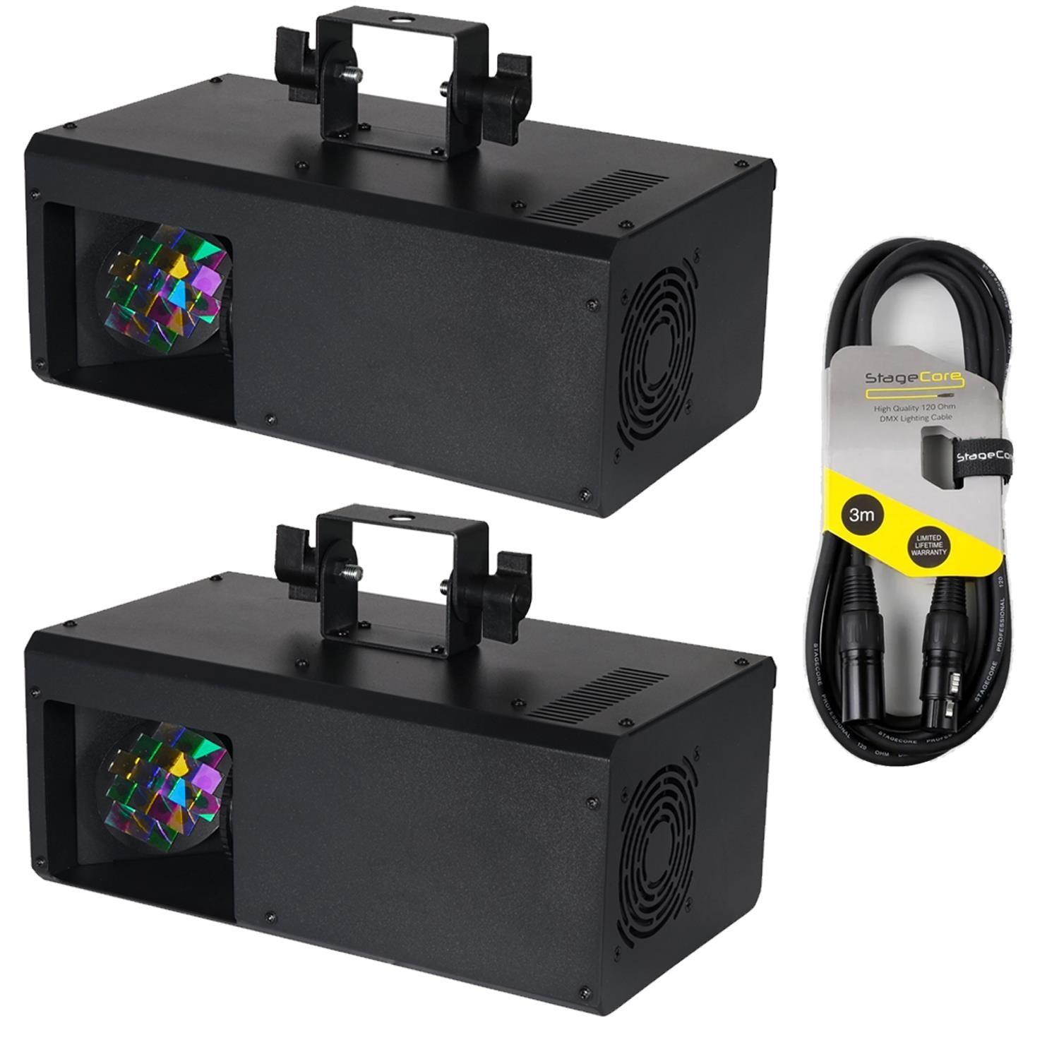 2 X Equinox Hallucination 100w Projection Effect Light With DMX Cable - DY Pro Audio