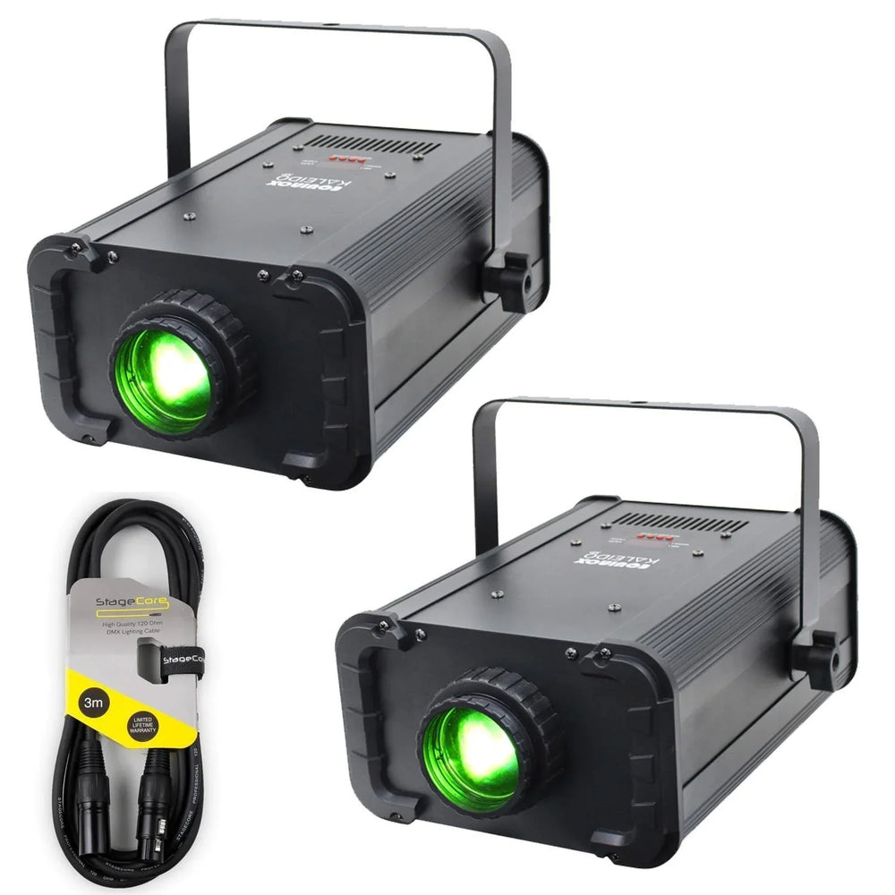 2 x Equinox Kaleido XP 100W Effect LED Light With DMX Cable - DY Pro Audio