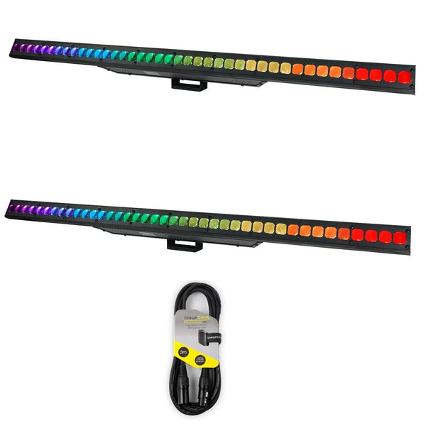 2 x Equinox PIXELpoint 40 x 3w LED RGB Batten with DMX Cable