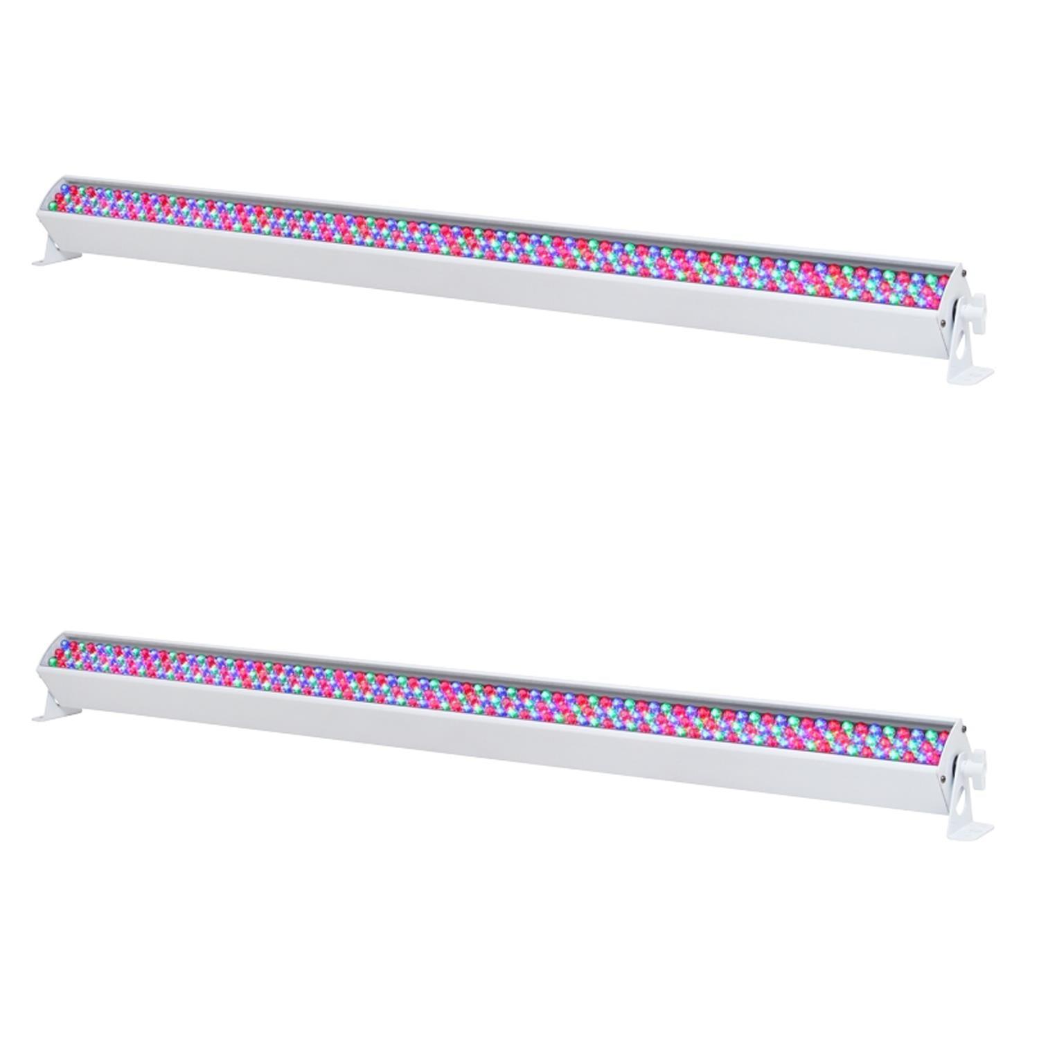 2 x Equinox RGB Power Batten MKII White Upligher - DY Pro Audio