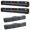 2 x Equinox Swing Batten 8 x 10W Light Effect with Carry Bag