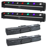2 x Equinox Swing Batten 8 x 10W Light Effect with Carry Bag - DY Pro Audio