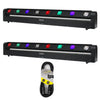 2 x Equinox Swing Batten 8 x 10W Light Effect with DMX Cable