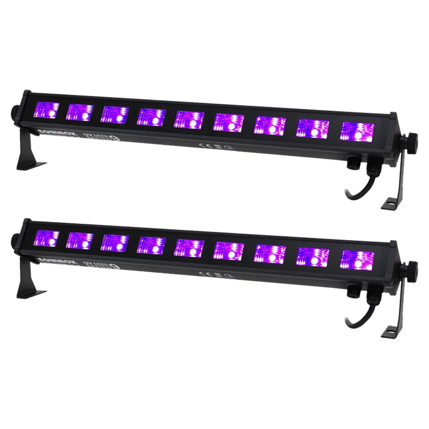 2 x Equinox UV Mini Batten 9 UV Light Bars - DY Pro Audio
