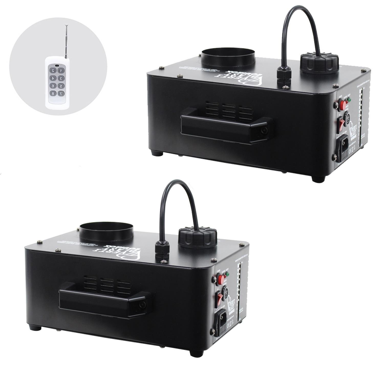 2 x Equinox Verti Blast Vertical LED Fog Machines - DY Pro Audio