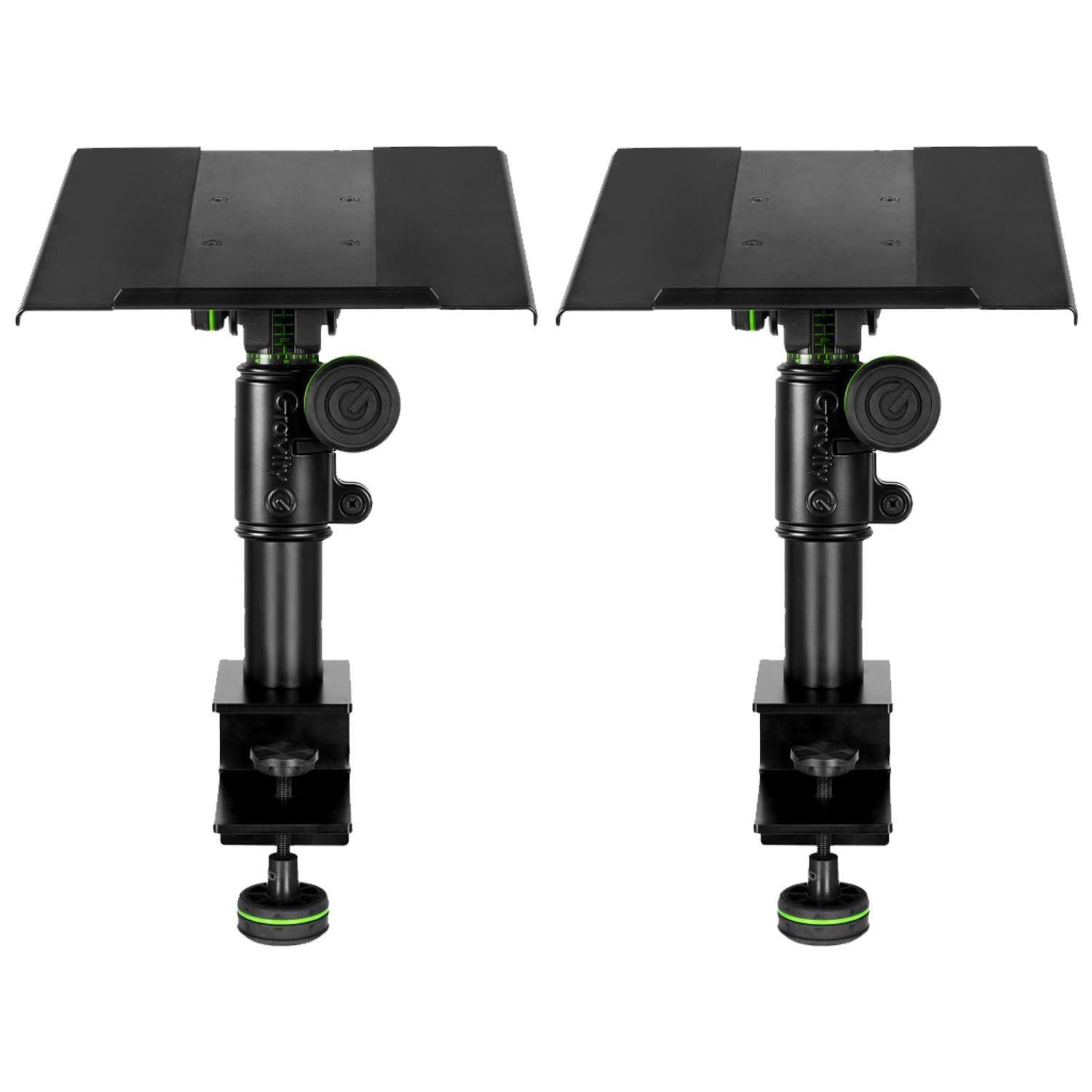 2 X Gravity SP 3102 TM Flexible studio monitor stand with table clamp - DY Pro Audio