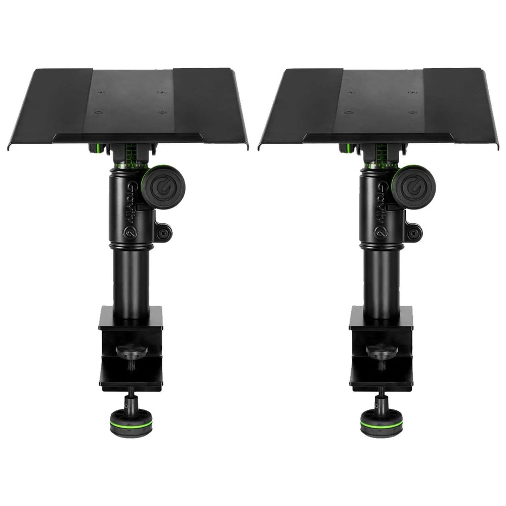 2 X Gravity SP 3102 TM Flexible studio monitor stand with table clamp - DY Pro Audio
