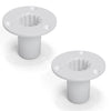 2 X Penn Elcom White Die - Cast Zinc Top Hat for 35mm Poles