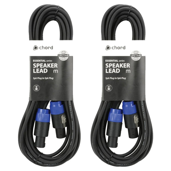 2 x QTX 1.5M Speakon to Speakon Cable