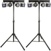 2 x QTX Derby FX Bar LED Party Bar with Stand