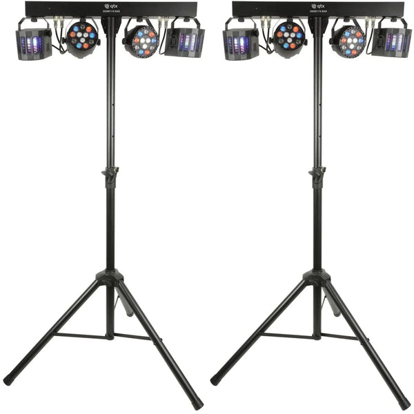 2 x QTX Derby FX Bar LED Party Bar with Stand - DY Pro Audio