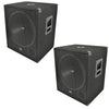2 x QTX QT18SA 18" Active Powered Subwoofer