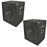 2 x QTX QT18SA 18" Active Powered Subwoofer - DY Pro Audio