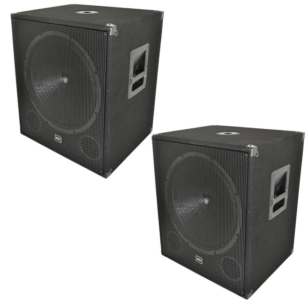 2 x QTX QT18SA 18" Active Powered Subwoofer