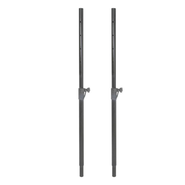 2 x QTX Sound Lightweight Telescopic 35mmØ Extendable Mounting Speaker Pole Black