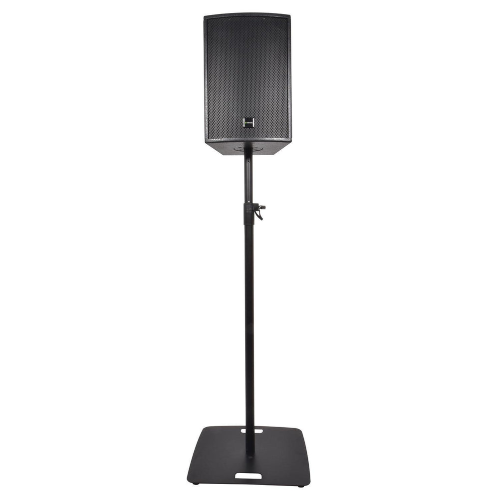 2 x QTX Speaker Stand Black with Square Base with Carry Bags
