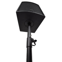 2 x QTX Speaker Stand Black with Square Base with Carry Bags - DY Pro Audio