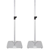 2 x QTX Speaker Stand with Square Base White - DY Pro Audio