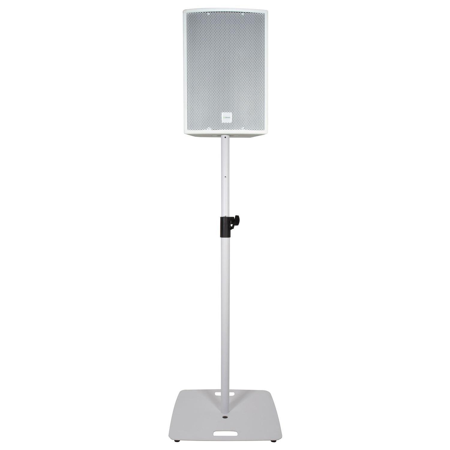 2 x QTX Speaker Stand with Square Base White - DY Pro Audio