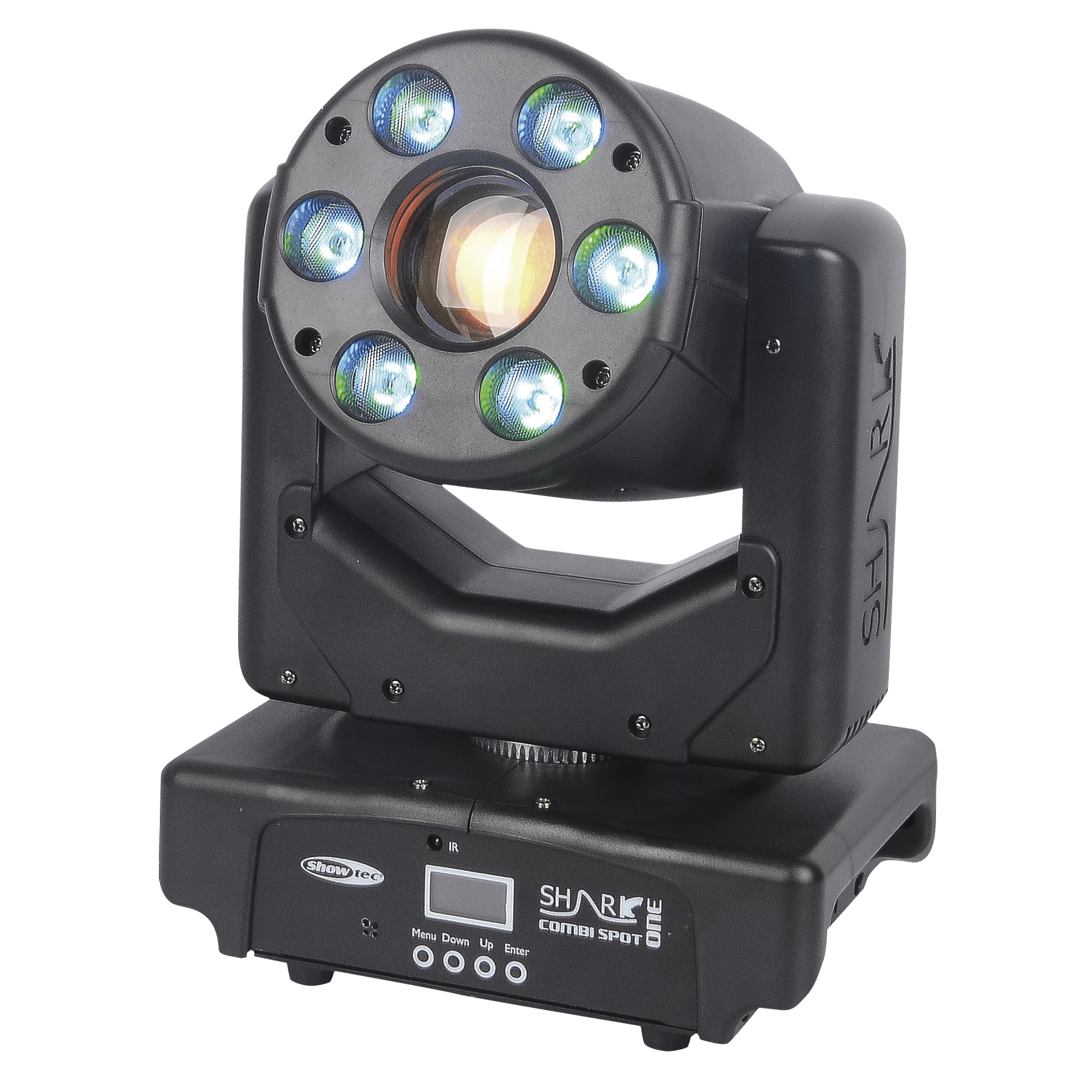 2 x Showtec Shark Combi Spot One 6 x 8 W RGBW LED Wash and Spot Moving Head - DY Pro Audio