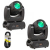 2 x Soundsation Mood L100 Beam 100w Moving Head With DMX Cable