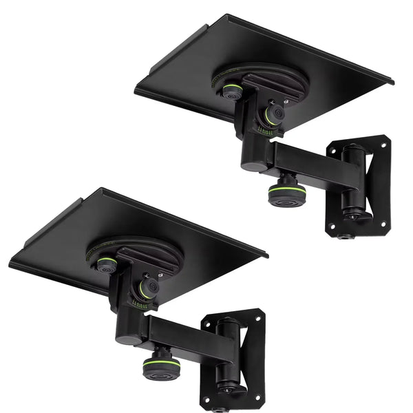 2 x Gravity SP WM 1 B Tiltable and swivelling wall mount for studio monitors