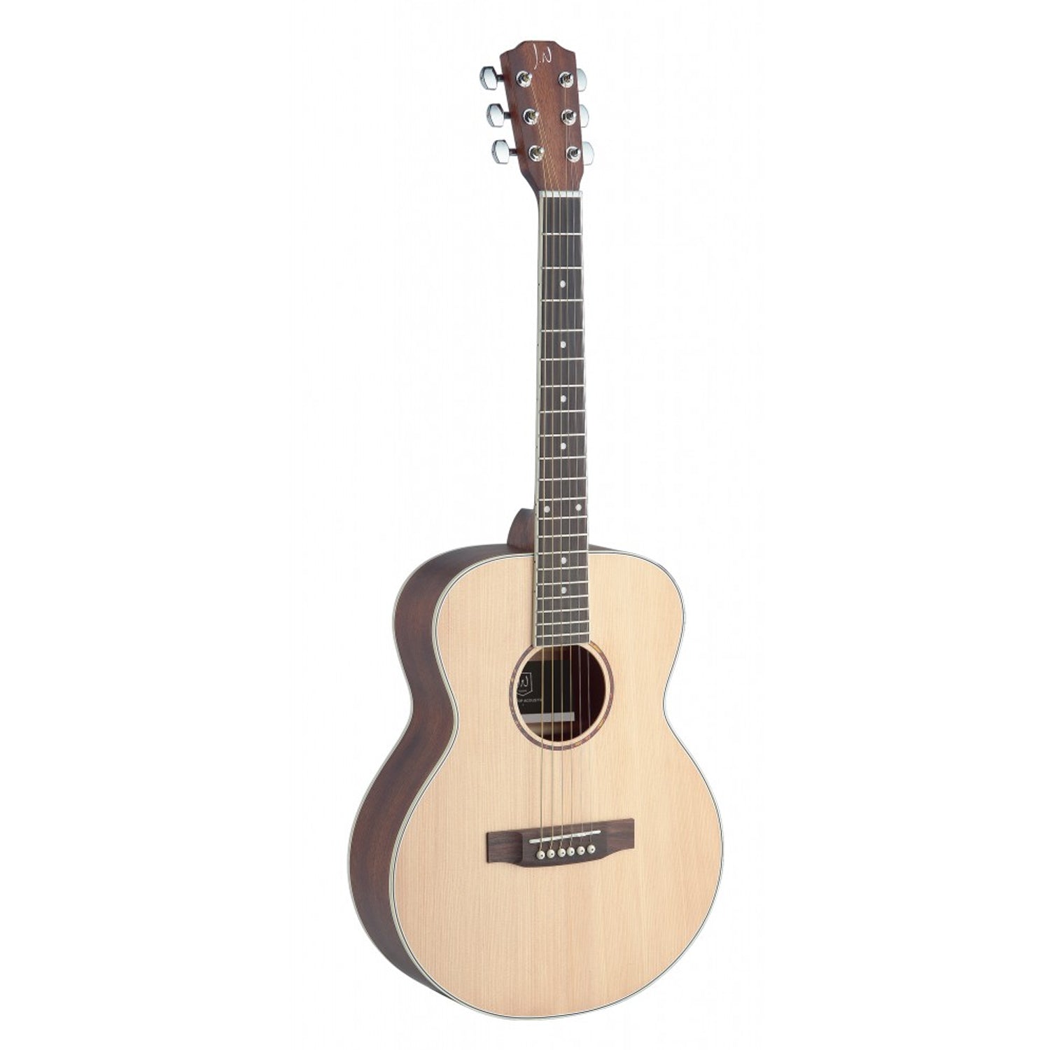 J.N.Guitars ASY-A MINI Asyla Series 4/4 Auditorium Travel Acoustic Guitar with Solid Spruce Top