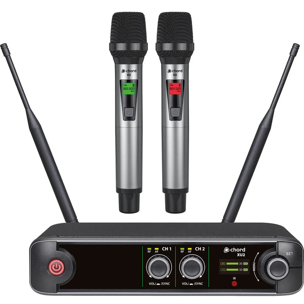 Chord XU2 Dual Handheld UHF Wireless Microphone System
